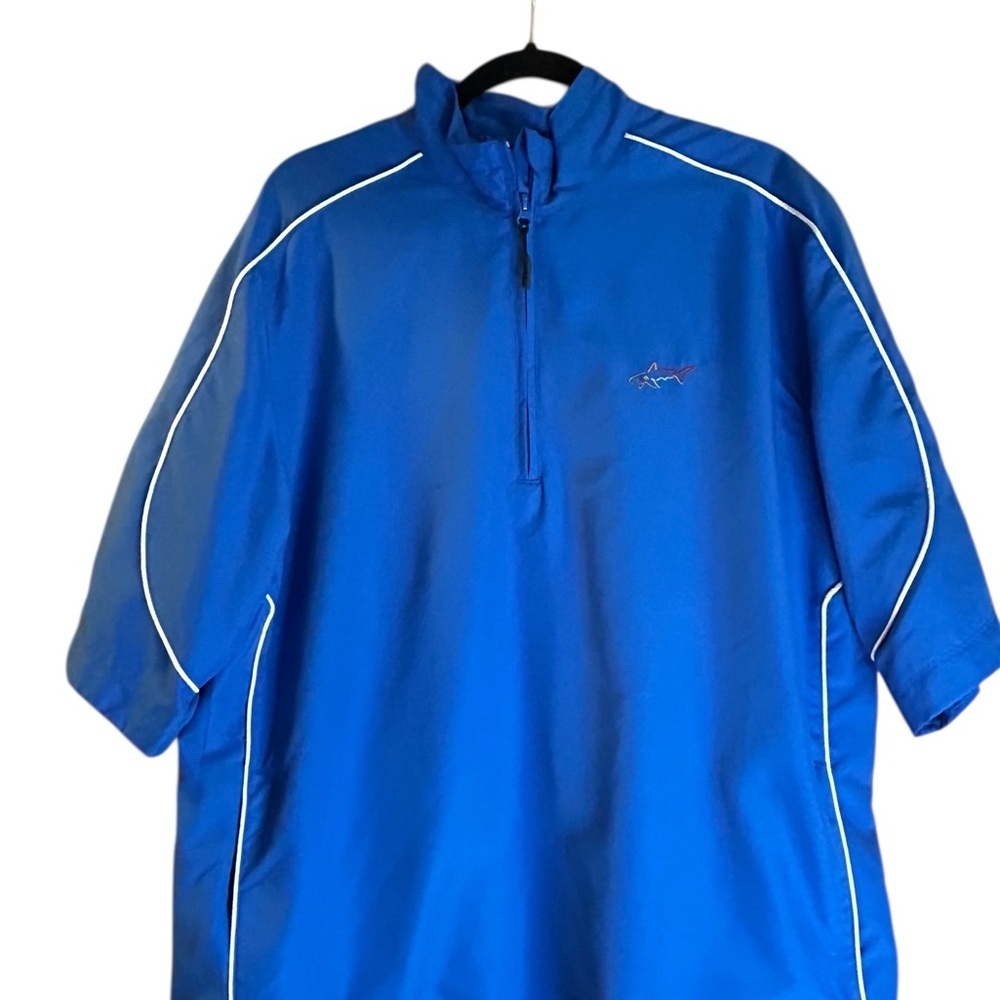 Greg Norman 1/4 Zip short sleeve windbreaker golf pullover EUc LG - Picture 2 of 12